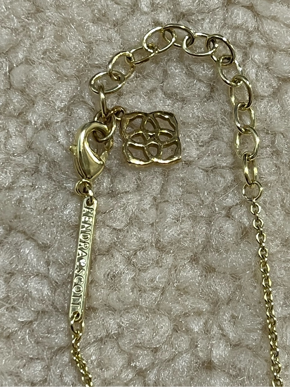 Kendra Scott Elisa Black Drusy Pave Pendant Necklace Gold Tone - Picture 4 of 4